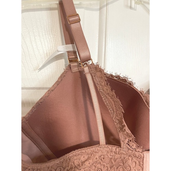 NWOT Aerie Lace Balconette Bra Padded Underwire Convertible Racerback 38D Brown - Picture 4 of 7